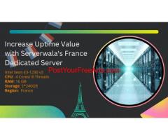 Increase Uptime Value with Serverwala's France Dedicated Server