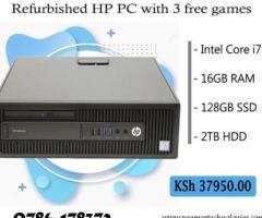 Revamped HP EliteDesk core i7 desktop PC with free games