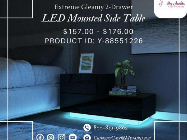 Leather coffee table