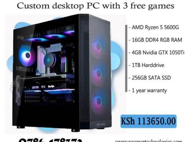 Tailor made Ryzen 5 desktop with 1050Ti GTX graphics