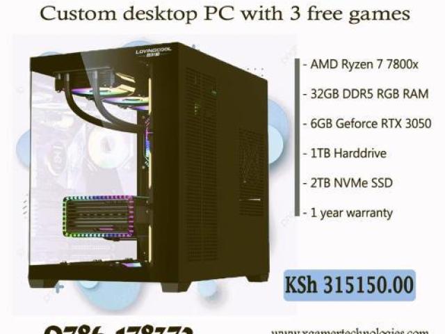 Custom produced Ryzen 7 PC with GeForce RTX 3050