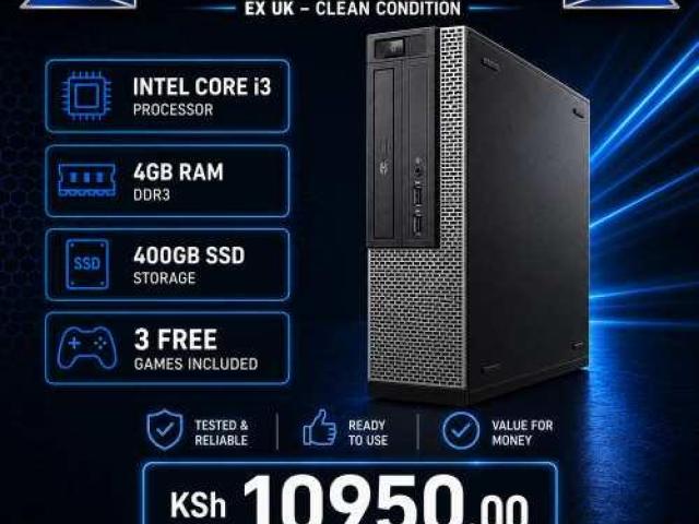 Refreshed Core i3 4GB RAM Dell SFF desktop