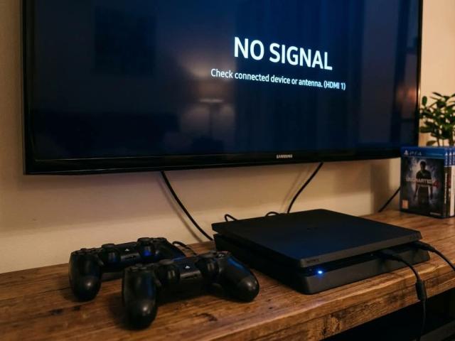 No signal,  display on screen fix for Ps4