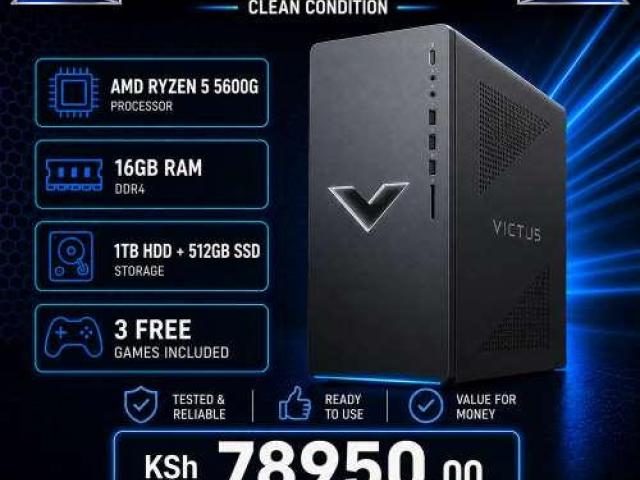 Redressed AMD Ryzen 5 HP Victus 15L Tower PC