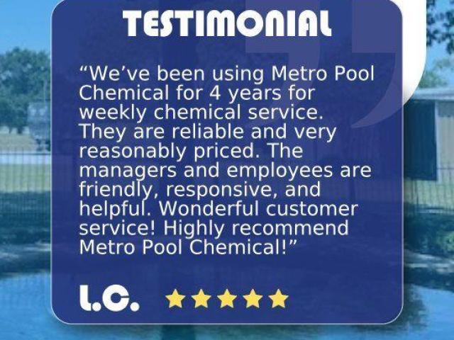 Customer Reviews | Metro Pool Chemical