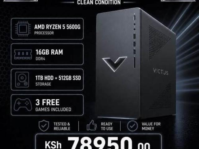 Revived AMD Ryzen 5 HP Victus 15L computer Tower