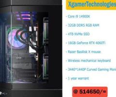 High end Core i9 14900K custom desktop computer